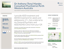 Tablet Screenshot of dr-tony-mander.com.au
